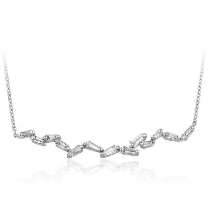 0.25 ct. Baget Pırlanta Kolye
